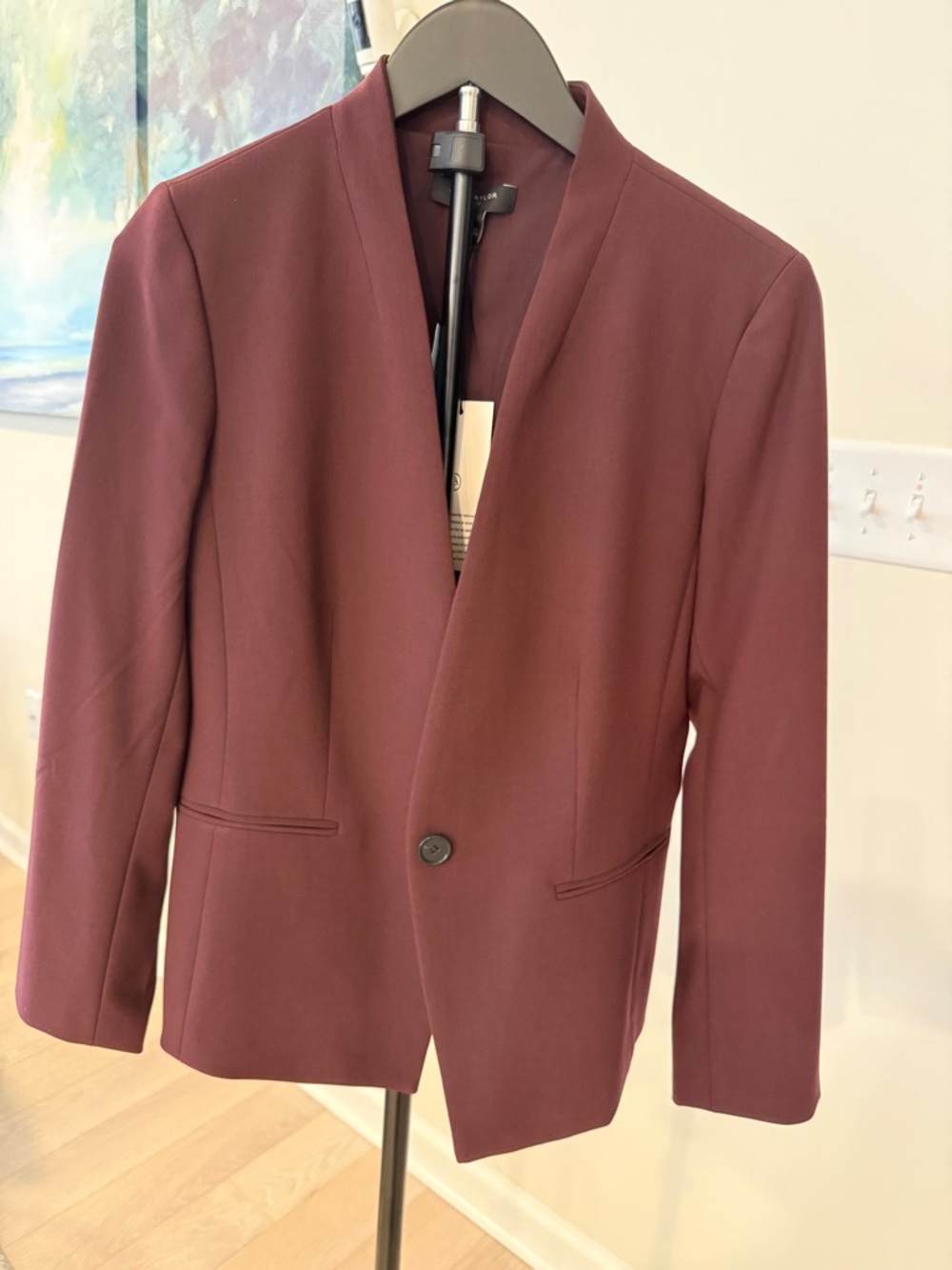 Ann Taylor Petite Size 8 Maroon/Deep Wine Blazer NWT